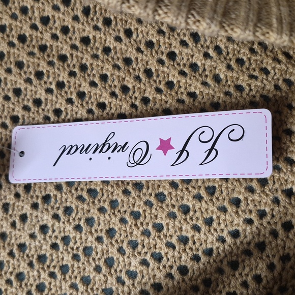 J. J. Women's Tan Knitted Cardigan with Button Accent Medium - Picture 7 of 10